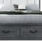 Homeroots Gray Distressed Wood And Upholstery King Bed Frame With Drawers 634105 - alternate 8