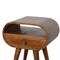 Homeroots 21" Brown Solid Wood Round One Drawer Nightstand 651729 - alternate 6