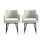 Manhattan Comfort Tremont Dining Arm Chair in Stone - Set of 2 2-DC104AR-ST - alternate 7