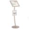 M&T Displays Pale Rose 11 x 17 Inch Pedestal Sign Holder with Clear Brochure Holder Menu Board Floor Standing UCUMB41517X9002 - alternate 4