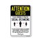 Signmission Public Safety, Attention Guests Practice Social Distancing, 18in X 12in Decal, OS-NS-D-1218-25395 OS-NS-D-1218-25395 - alternate 1