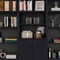 Homeroots Set of Three Black Five Tier Bookcase with Two Doors 546355 - alternate 14