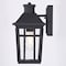 Vaxcel Garfield Park Black Outdoor Wall Sconce Light Aluminum Clear Seeded Glass T0814 - alternate 7