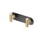 Gatco Latitude II All Modern Décor 6.5" Double Robe Hook, Matte Black/Brushed Brass 1291MXB - alternate 1