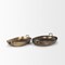 Homeroots Set of Two Gold Oval Metal Handmade Serving Tray With Handles 609097 - alternate 5