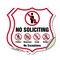 Signmission No Soliciting Shield Sign No Politics Ma, 4 inch X 4 inch, Vinyl Decal, 2PK SHI-D-2PACK-4-403 - alternate 1