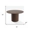 Homeroots 52" Brown Wood Pedestal Base Round Top Dining Table 720943 - alternate 5