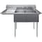 Amgood Stainless Steel 2 Compartment Sink with Left Drainboard. Bowl 18 in. x 18 in. X 12 in. No Faucet SINK S2C-181812-18L-NF-Z - alternate 5