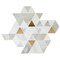 Daltile Pietra Divina Marble Natural Stone Spectrum Mosaic in Polished & Metal Namaste Gold Blend, 10PK DA58SPECTRUMS1L - alternate 4