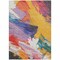 Homeroots 9' X 12' Gold Purple And Teal Blue Abstract Washable Indoor Outdoor Area Rug 611220 - alternate 9