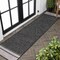 Jonathan Y Alda Modern Minimalist Mingled Solid Black/Cream 2 ft. x 8 ft. Indoor/Outdoor Runner Rug TSN213A-28 - alternate 1