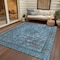 Homeroots 3' X 5' Blue And Gray Medallion Washable Indoor Outdoor Area Rug 616052 - alternate 8