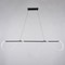 Vaxcel Bowman 1L LED Matte Black Contemporary Linear Chandelier Island Pendant Light Fixture H0303 - alternate 6