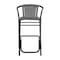 Flash Furniture Lila  Commercial Grade Gray Rattan Indoor-Outdoor Restaurant Barstool, PK4 4-SDA-AD632032R-GY-GG - alternate 15