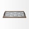Homeroots 32in Brown and Black Glass Metal And Wood Geometric Serving Tray With Handles 376028 - alternate 1
