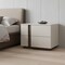Homeroots 20" Light Gray Wood Two Drawer Nightstand 719556 - alternate 6
