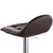 Elama 2 Piece Adjustable Faux Leather Bar Stool in Dark Brown with Chrome Base ELM-718-BRWN - alternate 9