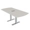 Skutchi Designs 6ft Arc Rectangle Conference Table With Power | Harmony Series | 6 Person Meeting Room Table HAR-AREC-36X72-T-K458-ESIL - alternate 1