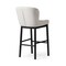 Homeroots 31" White and Black Fabric and Solid Wood Bar Height Bar Chair 632481 - alternate 6