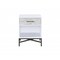 Homeroots 20" X 18" X 26" White And Black Wooden Nightstand 319110 - alternate 1