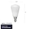 Bulbrite LED Filament, 4 Watt Dimmable ST15 Light Bulb, Milky Glass Finish, E12 Base, 2700K 400 Lumens, 4PK 862051 - alternate 5
