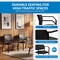 Office Star Products Big and Tall Guest Chair in Dillon Black Fabric with soft PU Arms, Sturdy Black Metal Chair 55052B-R107 - alternate 9