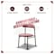 Leisuremod Lume Modern Dining Side Chair in Polyester with Black Steel Frame in Burgundy LC20BUR - alternate 9