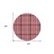 Homeroots 8' Red Black And Ivory Round Plaid Washable Indoor Outdoor Area Rug 601514 - alternate 5