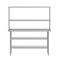 Flash Furniture Reese Work Table, 18 Gauge Stainless Steel Top Shelf and Double Overshelves, 2 Undershelves NH-WT-GU-2460-OSH-GG - alternate 8