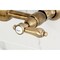 Kingston Brass Two-Handle Wall Mount Bridge Kitchen Faucet, Antique Brass KS1263BAL - alternate 6