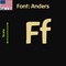 Aacc Self-Adhesive Vinyl Letter: f, Scale: 14 cm. Color: Gold Font: Anders by, 12PK AACC-Anders-lf-Gold-M14x12 - alternate 1