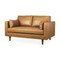 Homeroots 65" Tan Leather Sofa With Brown Legs 607312 - alternate 1