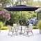 Homeroots 10ft Navy Polyester Rectangular Tilt Market Patio Umbrella With Stand 485612 - alternate 6