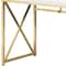 Homeroots 47" White and Gold Wood and Metal Computer Desk 554206 - alternate 5