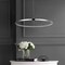 Jonathan Y Brice 23.75" Modern Contemporary Metal Round Integrated LED Pendant, Chrome JYL7203C - alternate 13