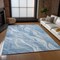 Homeroots 5' X 8' Denim Blue And Sky Blue Abstract Washable Indoor Outdoor Area Rug 582981 - alternate 4