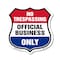 Signmission No Trespassing Shield Sign Official Busi, 12 Inch X 12 Inch, Plastic Sign SHI-P-12-415 - alternate 1