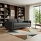 Homeroots 89" Gray Fabric Sofa With Brown Legs 640984 - alternate 6