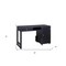 Homeroots 48" Black Writing Desk 347525 - alternate 6