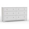 Homeroots 61" White Solid Wood Six Drawer Double Dresser 524133 - alternate 6