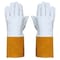 Supremeplus Grain Goatskin Leather TIG Welding Gloves with Extended Yellow Cuff, White, Size: Large, Pair 1 SP-6120 - alternate 1