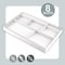 Acrimet Drawer Organizer Tray with 8 Compartments for Office, Makeup & Accessories (White) 977.6 - alternate 7