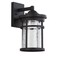 Jonathan Y Campo 7.75" Outdoor Wall Lantern Crackled Glass/Metal Integrated LED Wall Sconce, Black JYL7449A - alternate 5