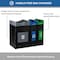 Commercial Zone Products Avante Series Triple Stream 55 gallon Black Trash/Recycling/Composting 30 gallon Containers w/ Open Top 787303MSA - alternate 2