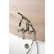 Kingston Brass 7" Center Deck-Mount Clawfoot Tub Faucet with Hand Shower, Polished Nickel AE8106CG - alternate 4