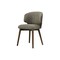 Monarch Specialties Dining Chair, 32-in. Height, Upholstered, Dining Room, Kitchen, Dark Walnut, Brown Fabric, 2PK I 1366 - alternate 1