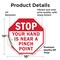 Signmission Stop Your Hand Is Near a Pinch Poin, 10 Inch X 10 Inch, Vinyl Decal OC-D-10-126 - alternate 4