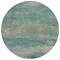 Homeroots 8' Aqua And Beige Round Abstract Washable Indoor Outdoor Area Rug 630821 - alternate 3