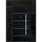 Vdomdoors Steel Door Deux 6083 Black Enamel 2 Sidelight and Transom Window Sidelite Stainless Inserts Entry D DEUX6083EXD-BLK-W12+36+12 x H80+16-RH-I - alternate 4