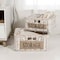Happimess Reed Southwestern Hand-Woven Rattan Nesting Baskets with Handles, White Wash/Kubu Gray, 2PK BSK1005A-2SET - alternate 1